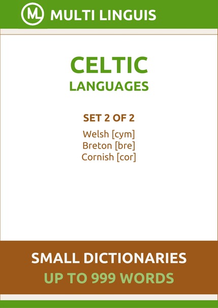 Celtic Languages (Small Dictionaries, Set 2 of 2) - Please scroll the page down!